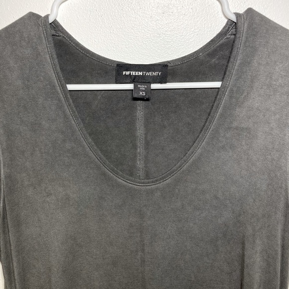 Fifteen Twenty Gray Short Sleeve Acid Wash Dress. Size XS - Picture 3 of 5